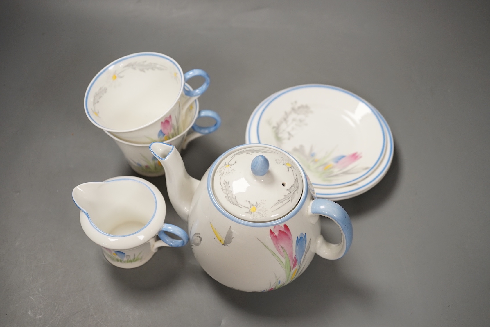 A Shelley Regent Shaped WR066 tea set for two